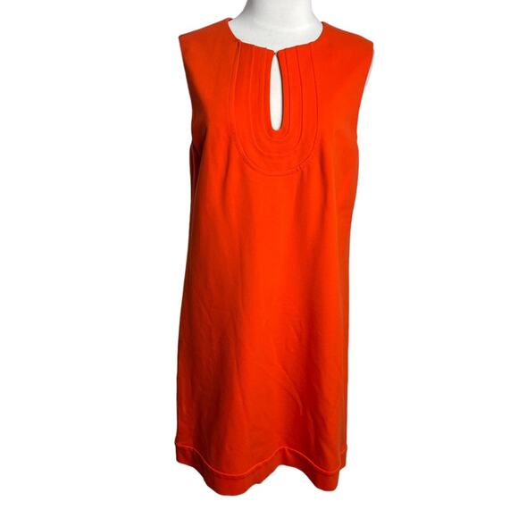Diane Von Furstenberg KADIJAH keyhole shift dress orange sz 12 - Picture 3 of 9